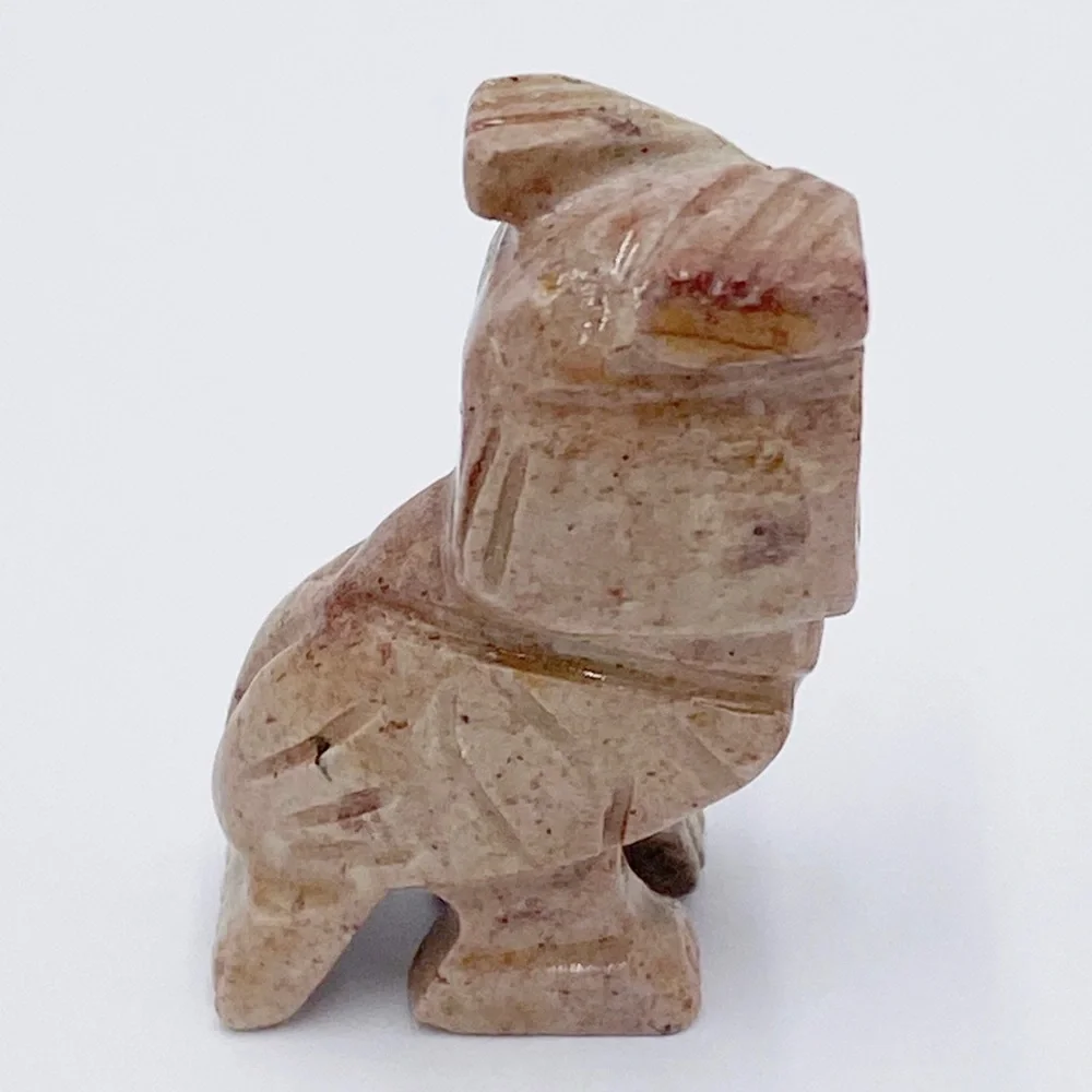 Owl Figurine Hand Carved Soapstone Peru - Picture 3 of 10